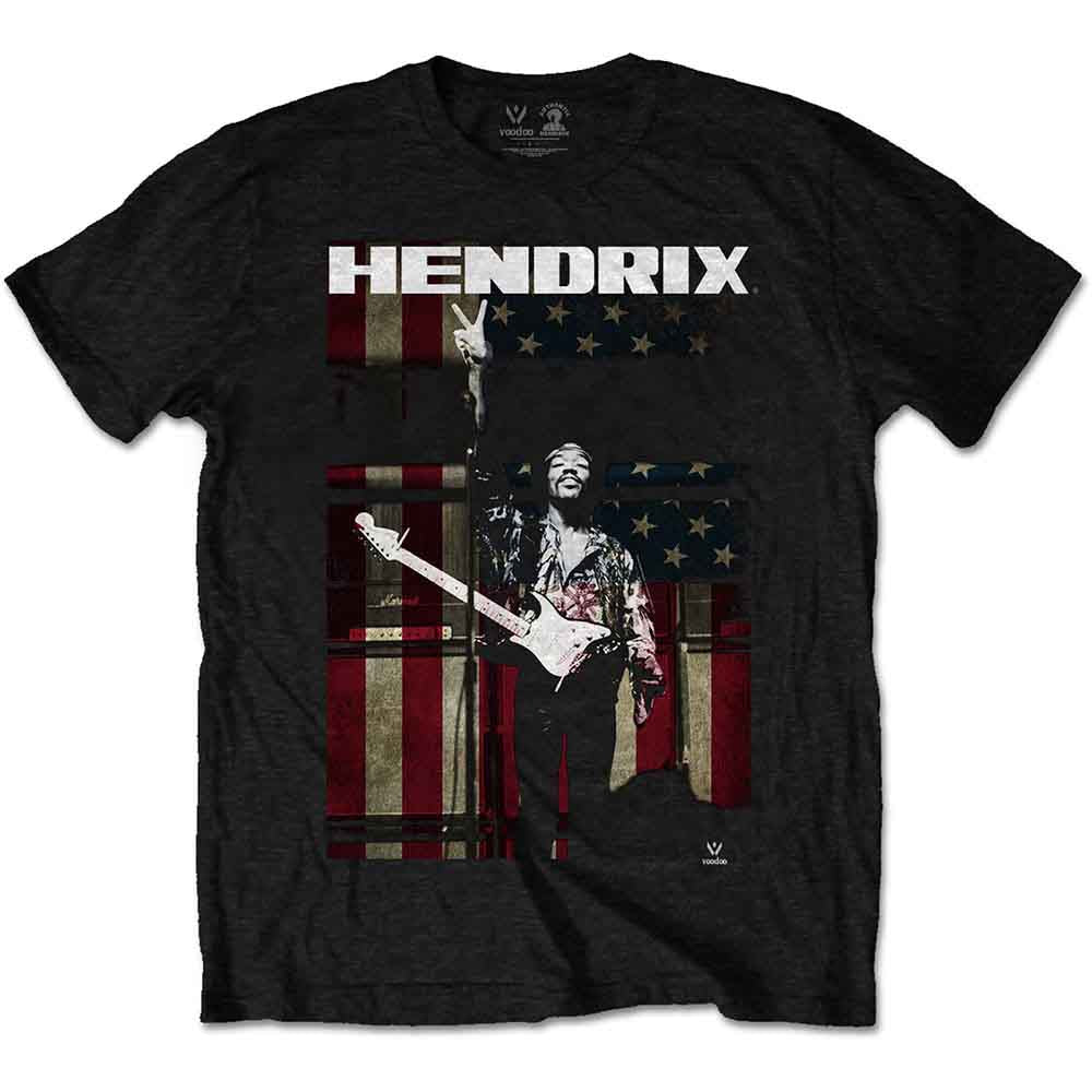 Jimi Hendrix Peace Flag Black