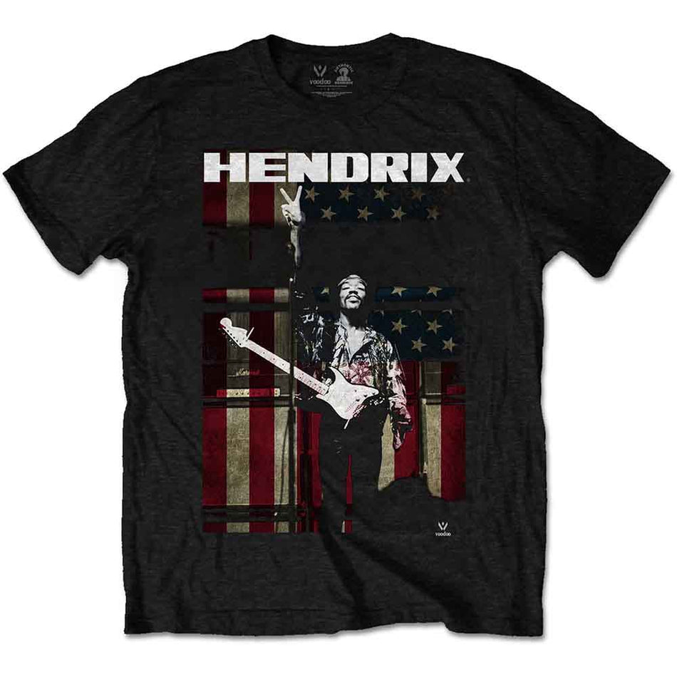 Jimi Hendrix Peace Flag Black