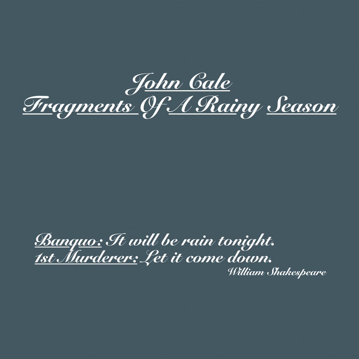 John Cale Fragments Of A Rainy Season