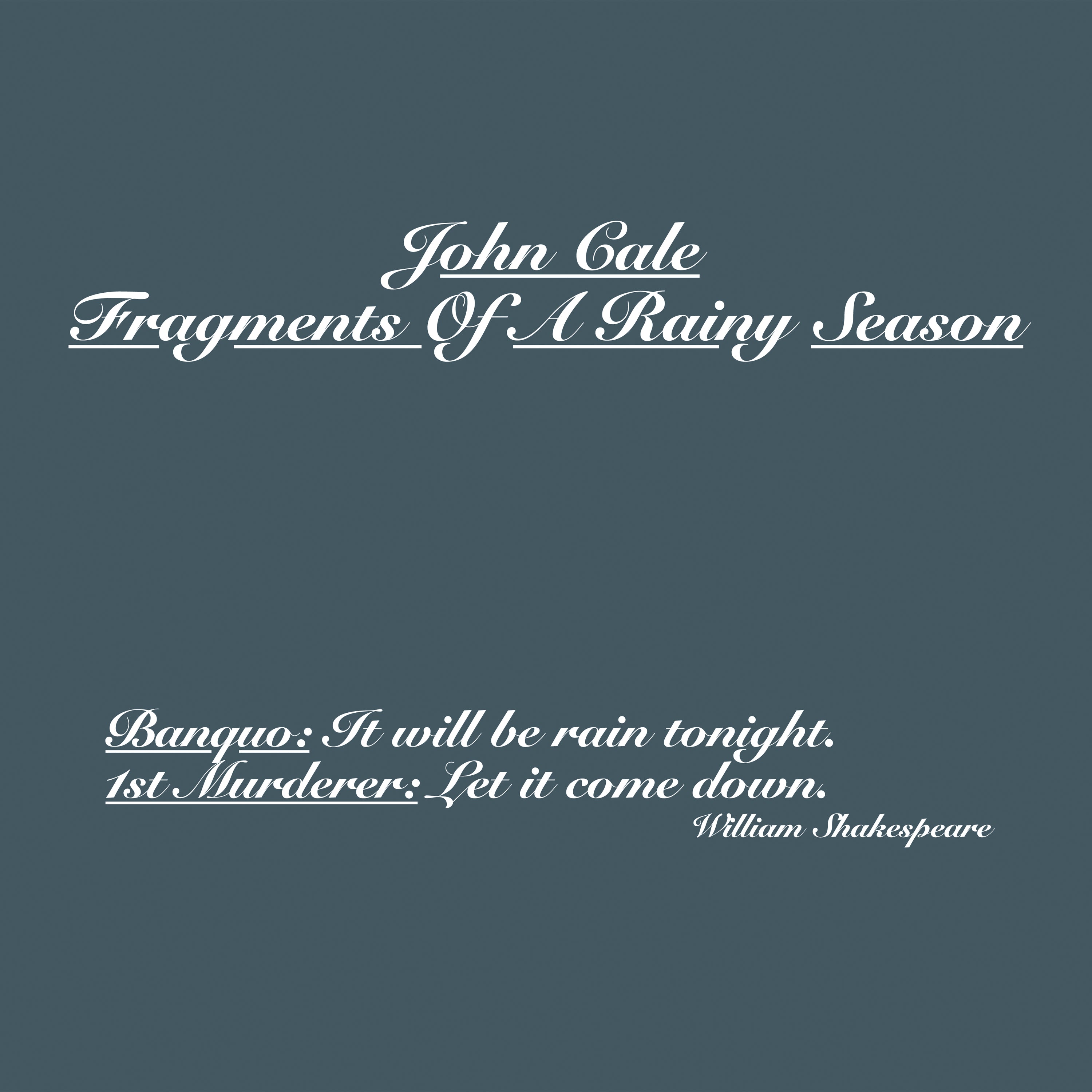 John Cale Fragments Of A Rainy Season