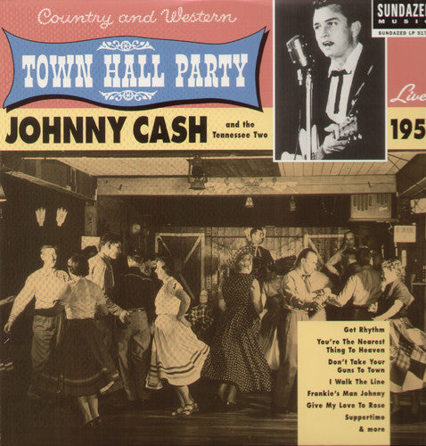 Johnny Cash Live at Town Hall Party 1958 - Record Album - Vinyl LP