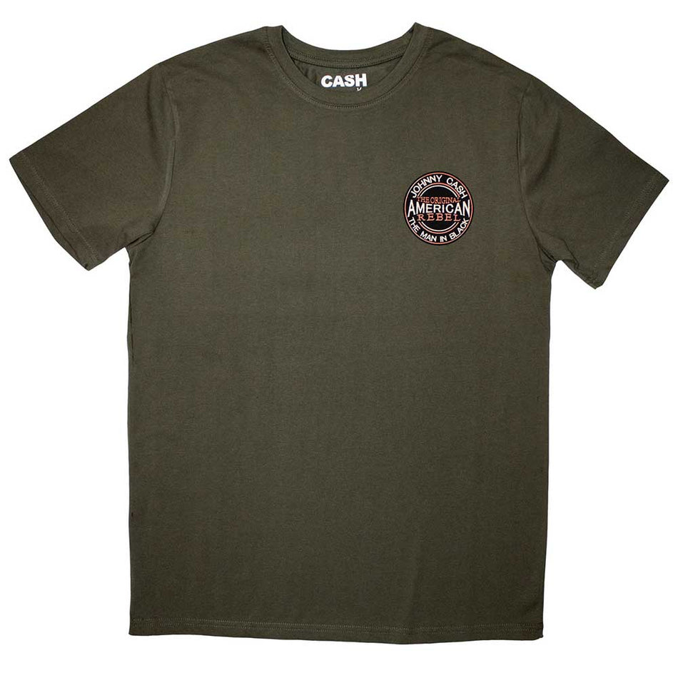 Johnny Cash Mini American Rebel Logo Green