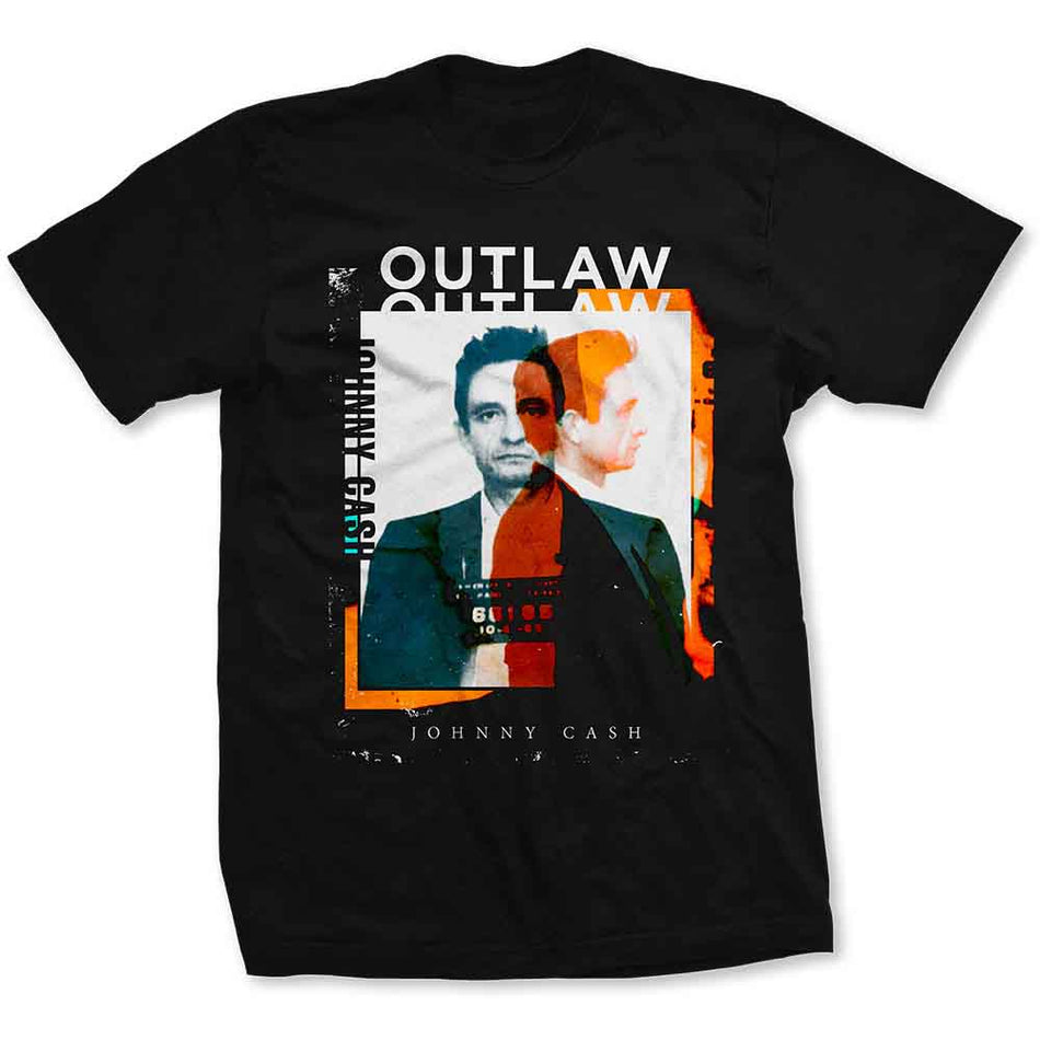 Johnny Cash Outlaw Photo Black