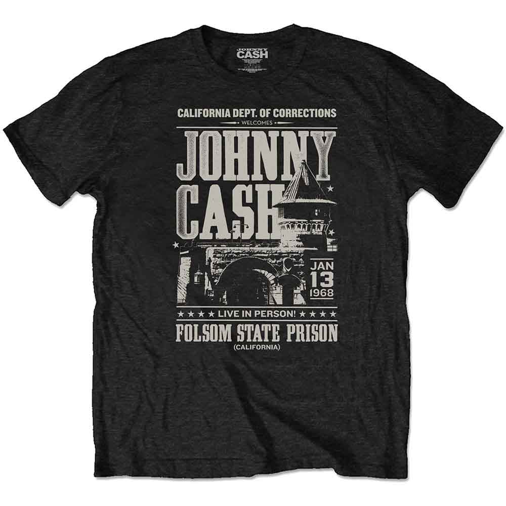 Johnny Cash Prison Poster Black