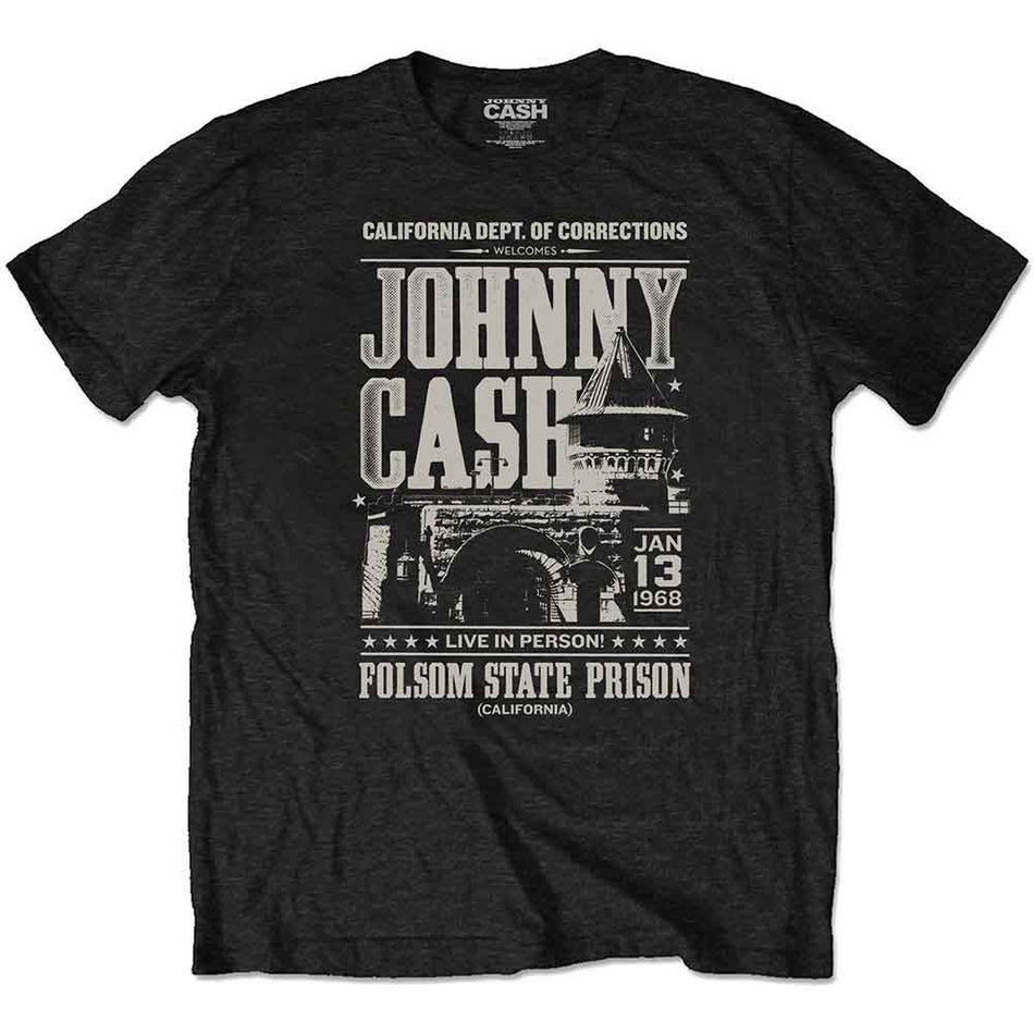 Johnny Cash Prison Poster Black