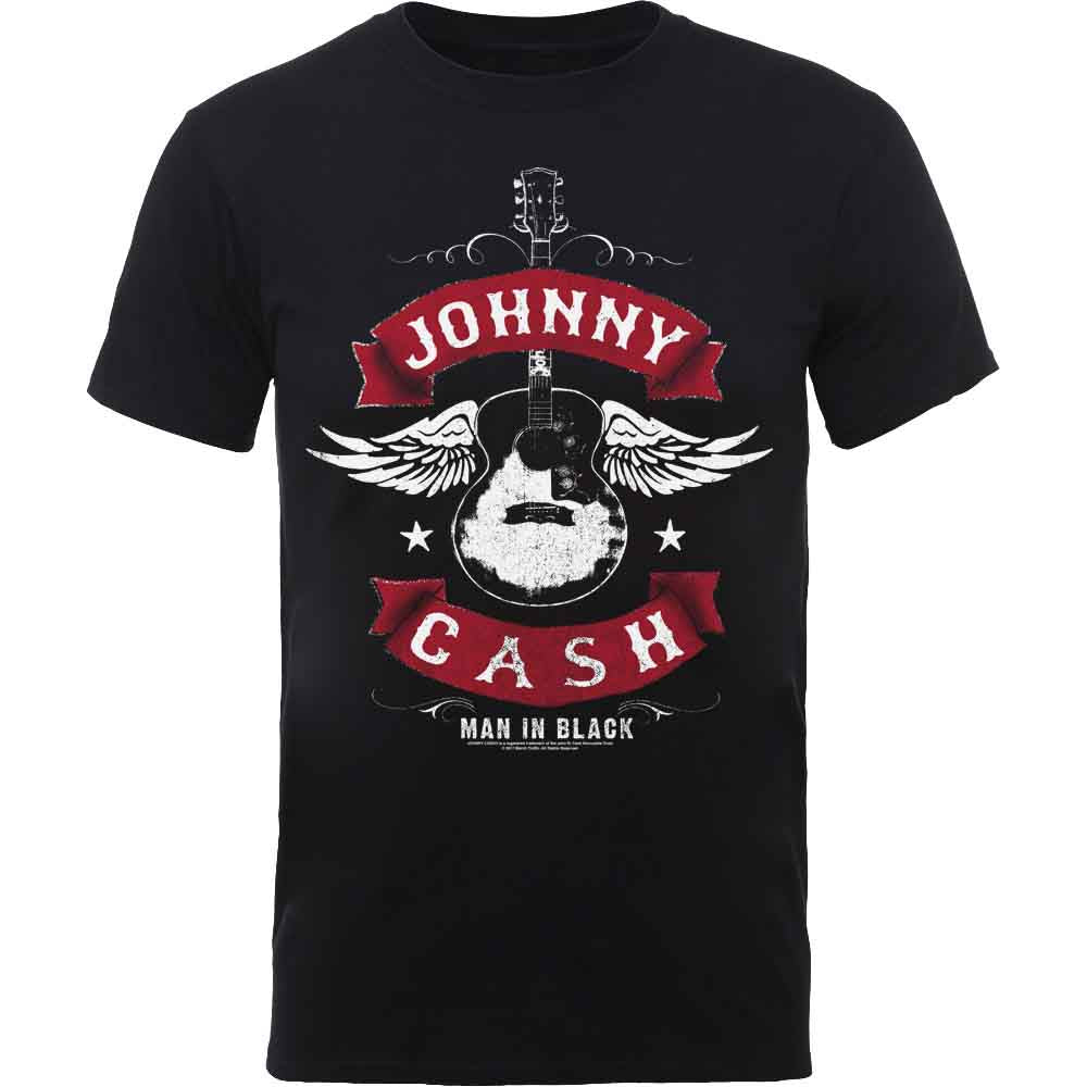Johnny Cash Winged Guitar Black