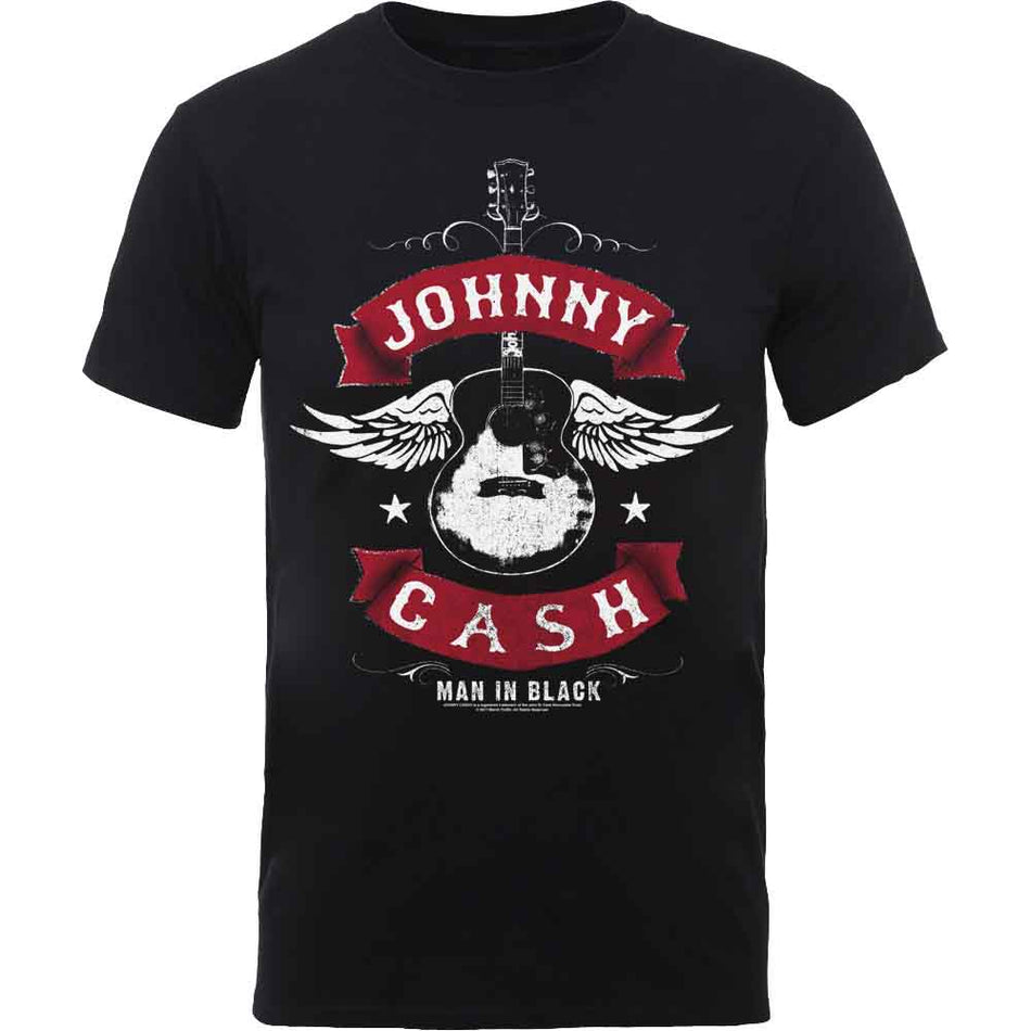 Johnny Cash Winged Guitar Black