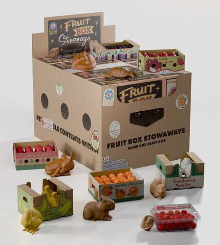 Kaleidos Creative Kaleidos Fruit Box Stowaways DIY Craft Kit: Blind Box with 6-Piece PDQ - 6-Piece PDQ