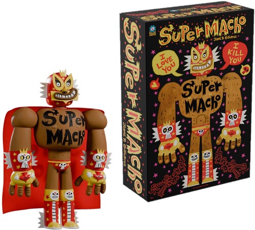 Kaleidos Creative Kaleidos Super Macho: ''Luchador'' Limited Edition Art Vinyl Figure - Record Album - Vinyl LP