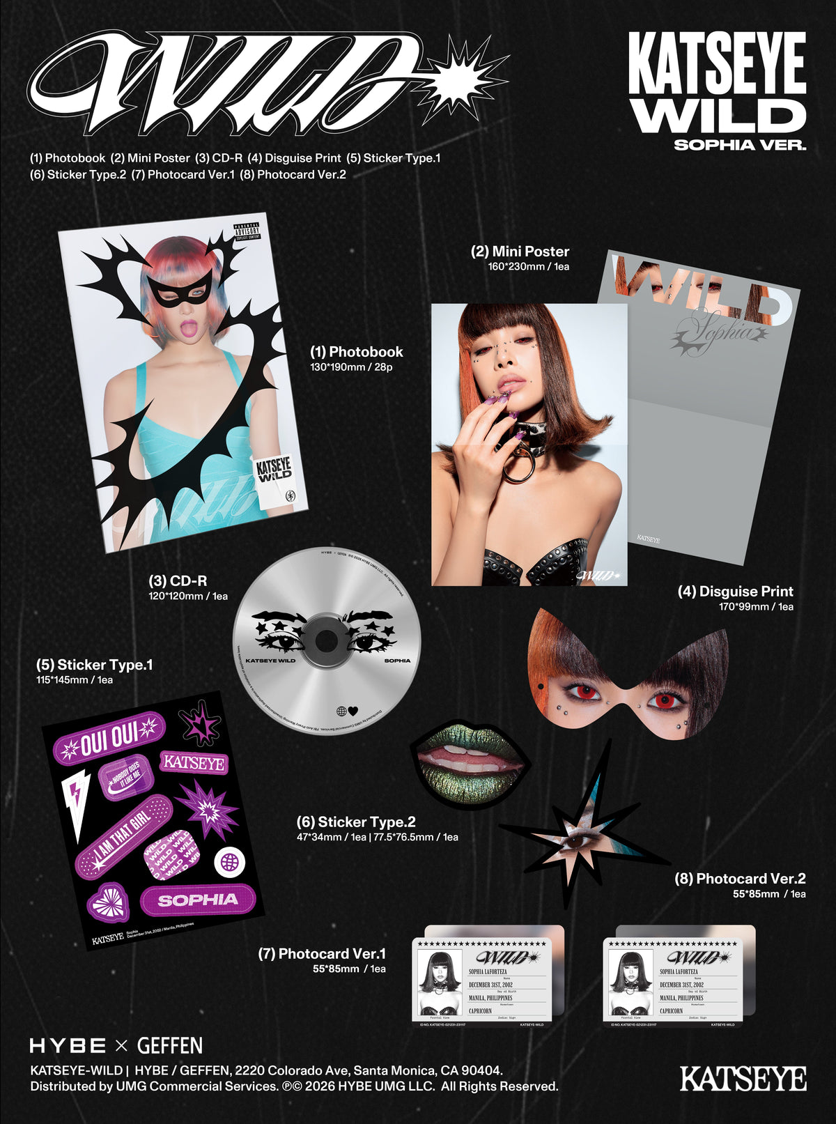 KATSEYE WILD (Sophia Ver.) [CD]