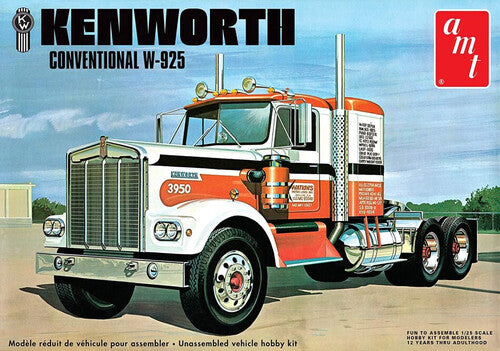 Kenworth W925 Conventional AMT Kenworth W925 Conventional 1/25 Scale Model Kit - Model Kit