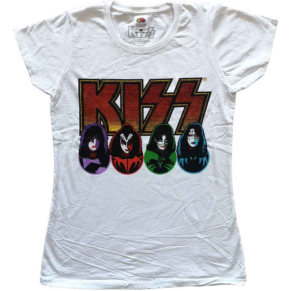 Kiss Logo, Faces & Icons White