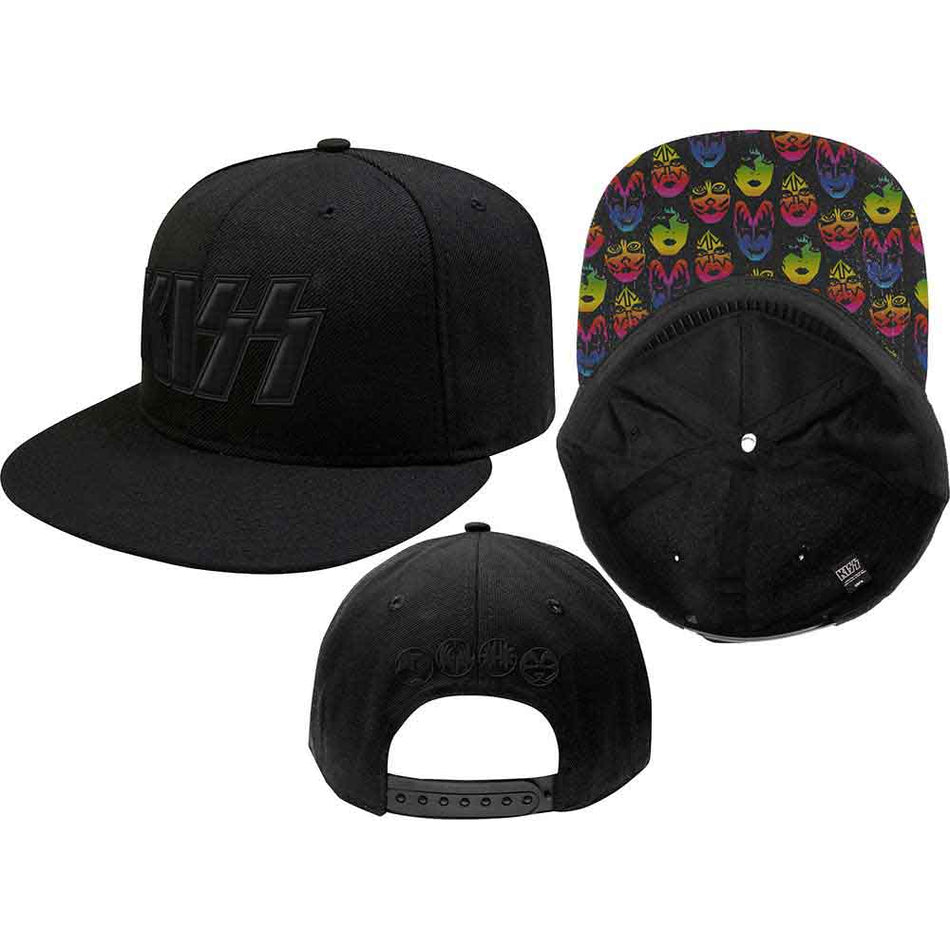 Kiss Neon Faces Black