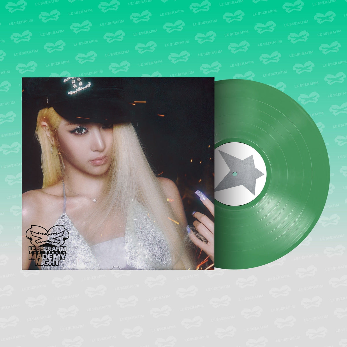 LE SSERAFIM 2ND Single Album 'Made My Night' Vinyl [Spring Green Ver.]
