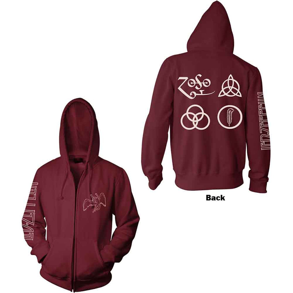 Led Zeppelin Symbols Red