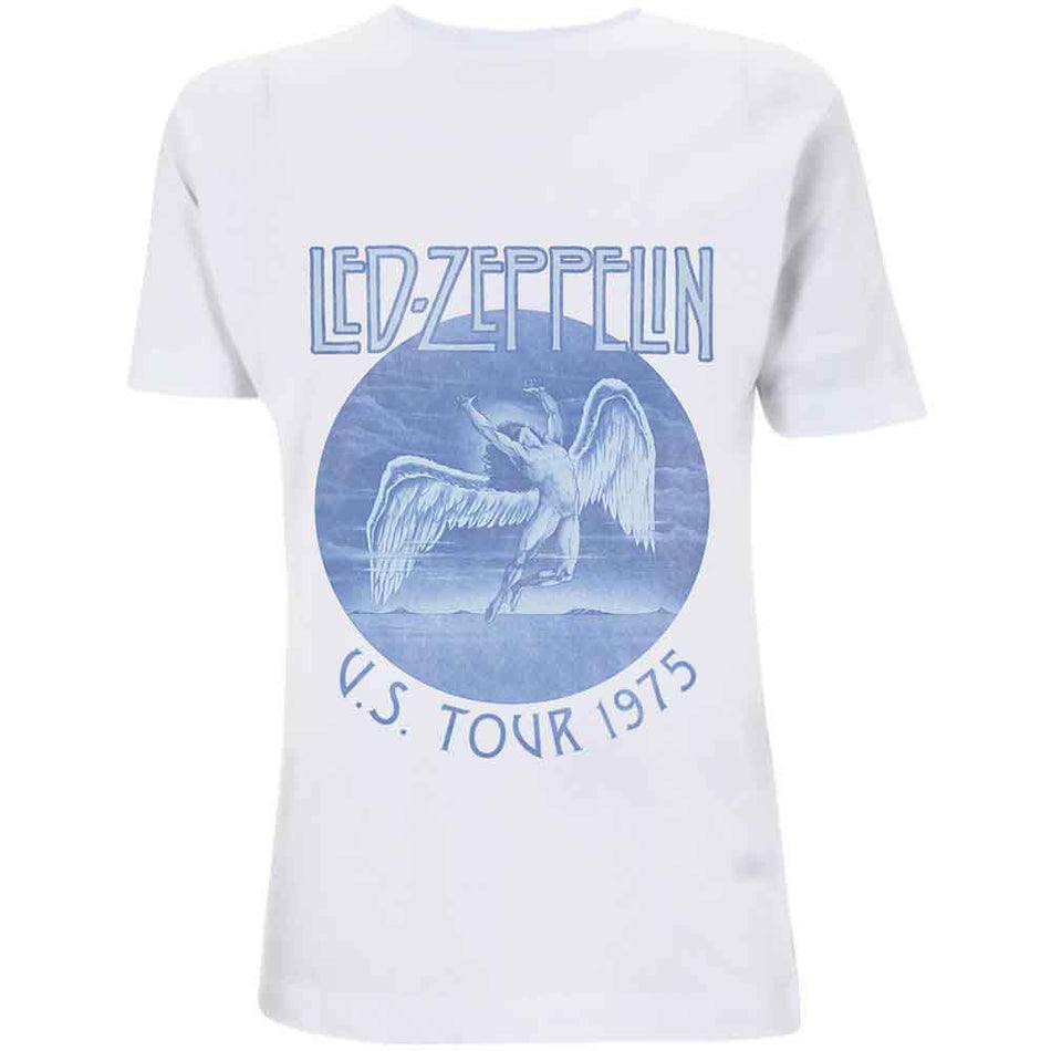 Led Zeppelin Tour '75 Blue Wash White