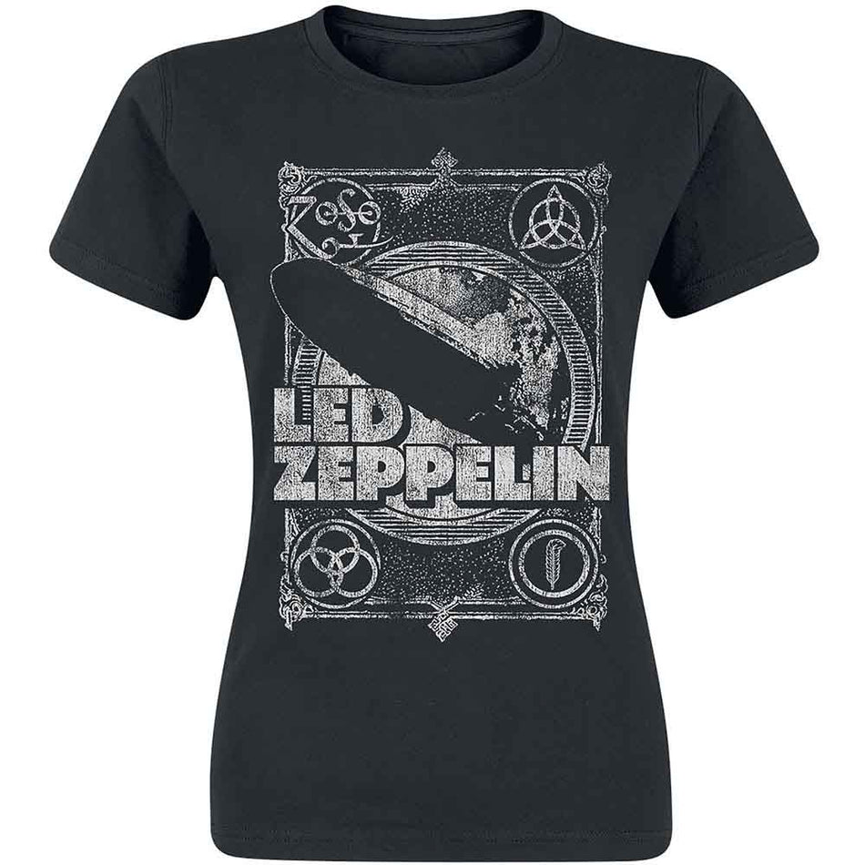 Led Zeppelin Vintage Print LZ1 Black
