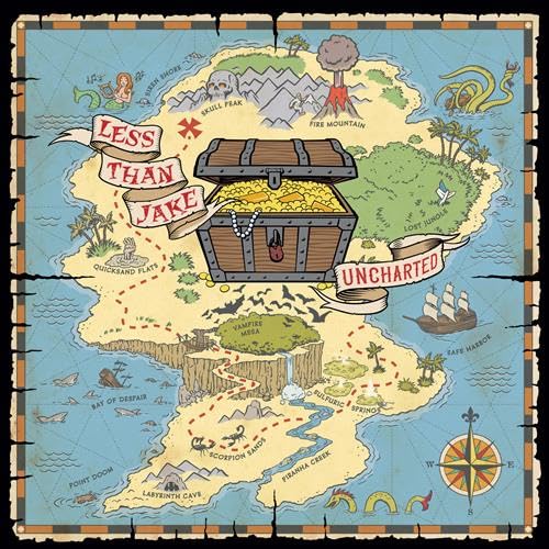 LESS THAN JAKE Uncharted (Sapphire Marble Colored Vinyl)