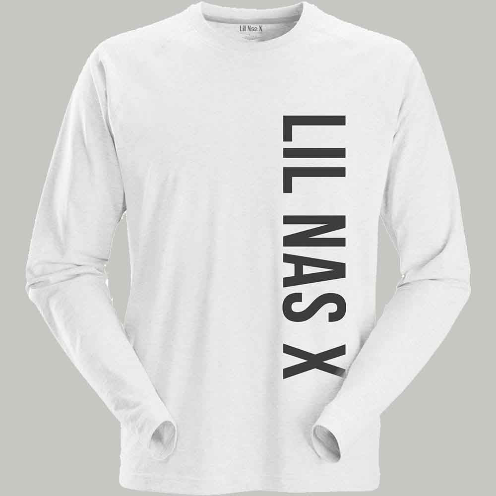 Lil Nas X Vertical Text White
