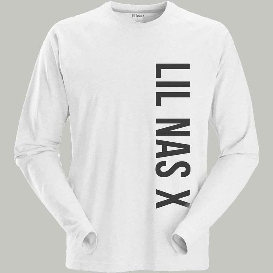 Lil Nas X Vertical Text White