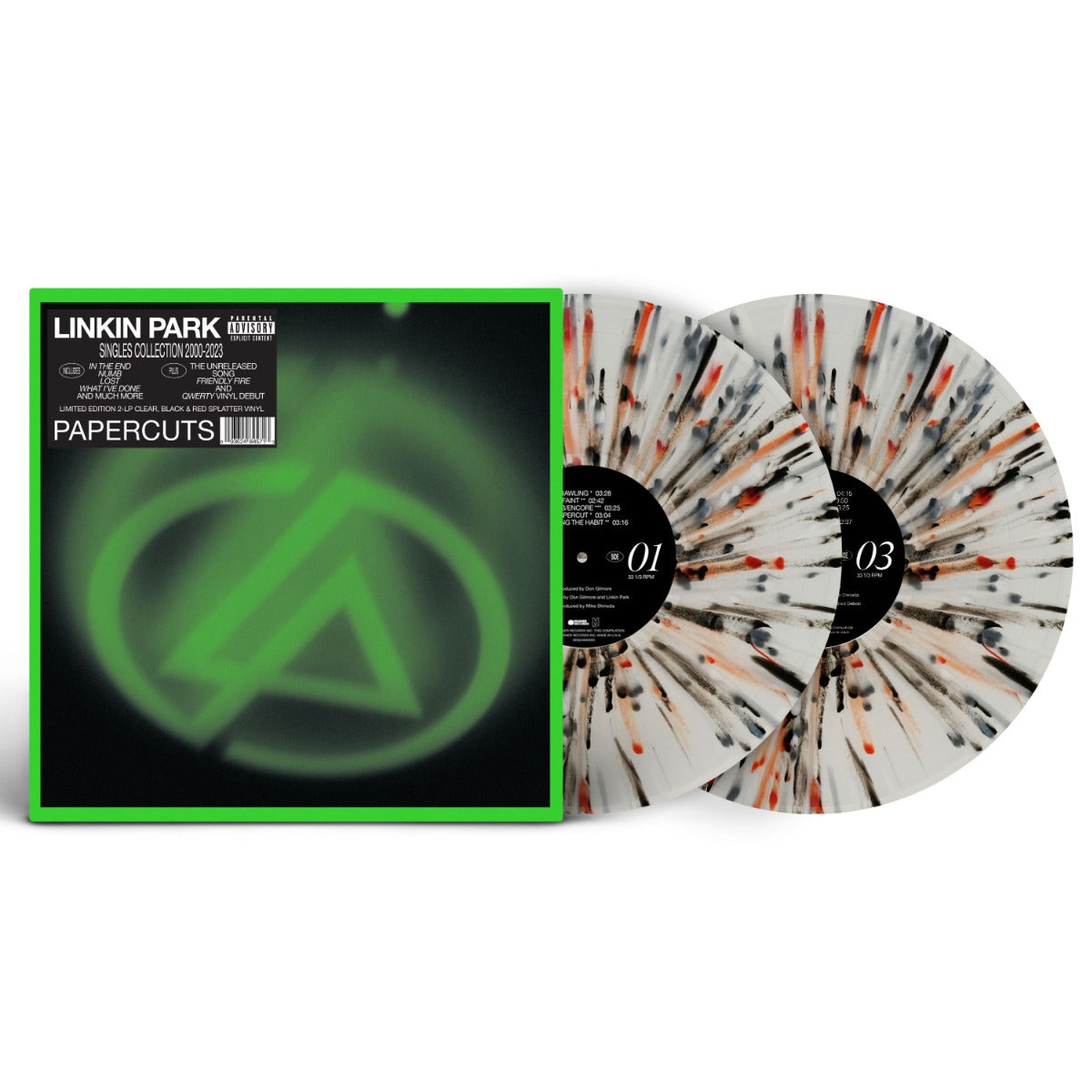 LINKIN PARK Papercuts (Indie Exclusive, Black & Red Splatter Colored Vinyl) [Explicit Content] (2 Lp's)