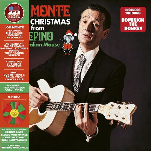 Lou Monte Merry Christmas From Pepino the Italian Mouse (Pinwheel Red & Green Colored Vinyl, Deluxe Edition, Limited Edition, Remastered, Reissue)