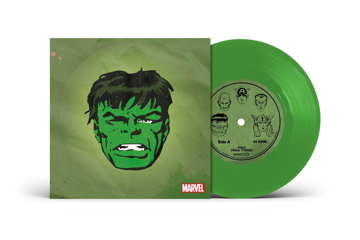 Marvel Chorus Hulk (1966 Theme) / Merry Marvel Marching Society [Translucent Green 7" Single]