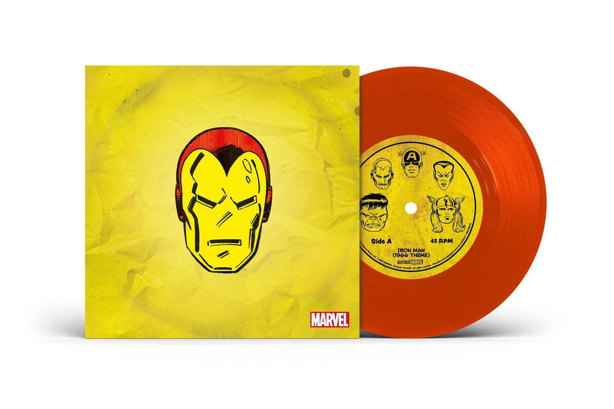 Marvel Chorus Iron Man (1966 Theme) / Merry Marvel Marching Society [Translucent Red 7" Single]