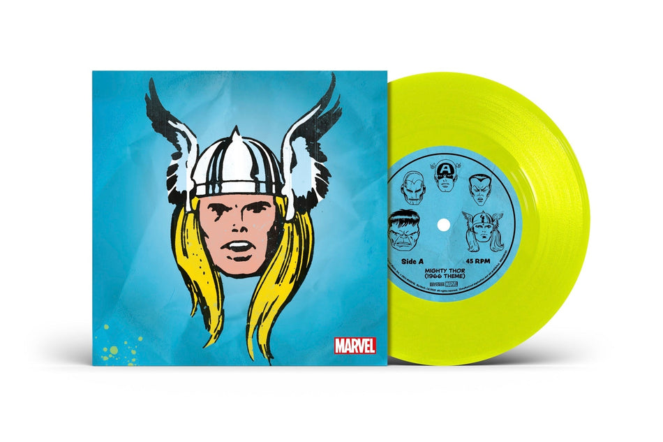 Marvel Chorus Mighty Thor (1966 Theme) / Merry Marvel Marching Society [Translucent Yellow 7" Single]