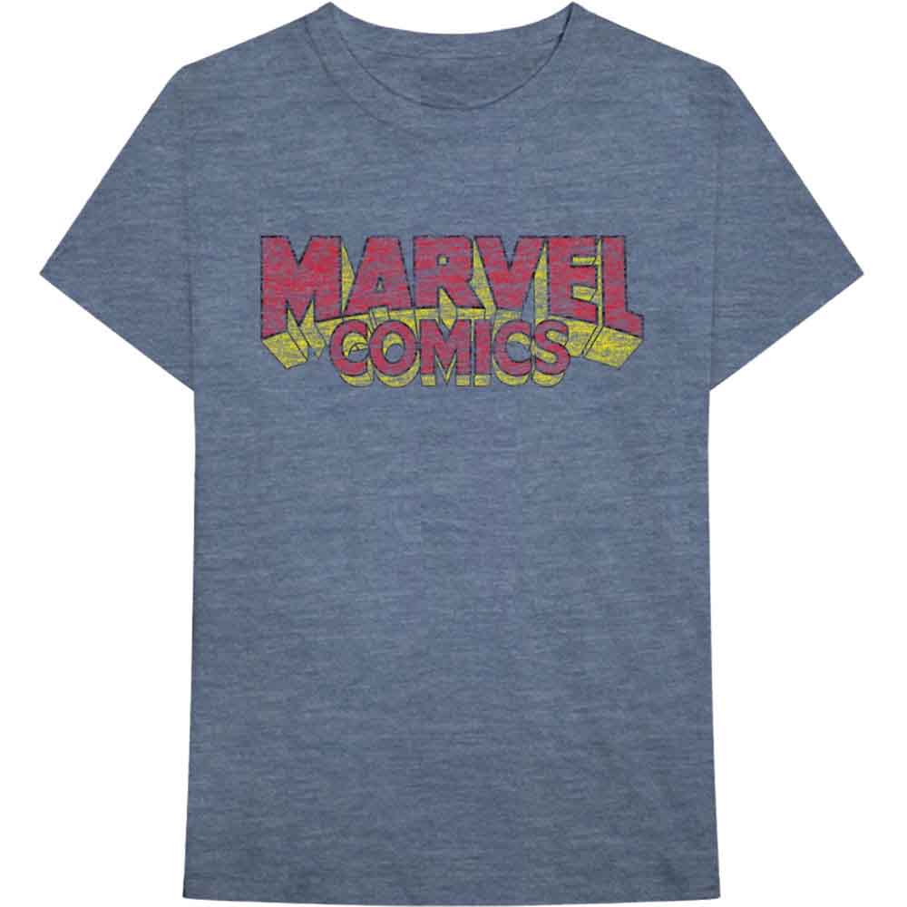 Marvel Comics Distressed Logo Blue
