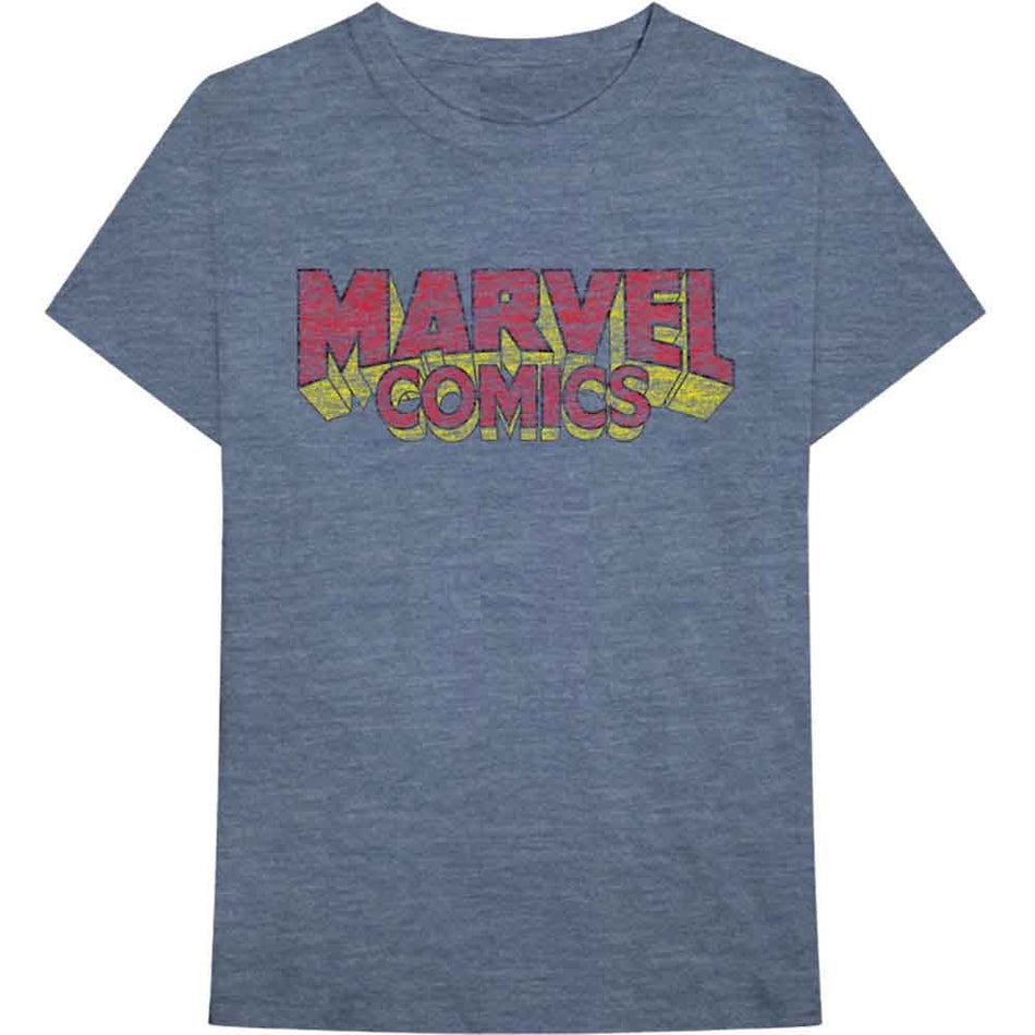 Marvel Comics Distressed Logo Blue
