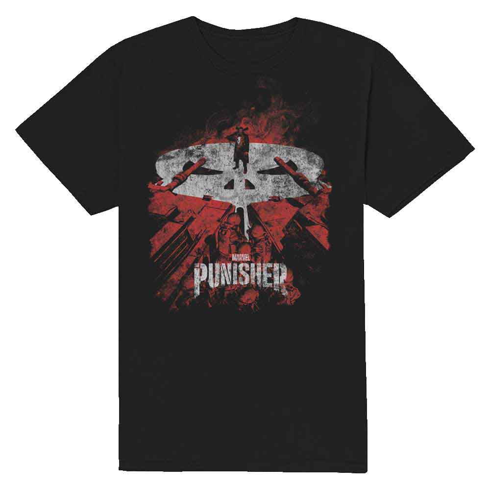 Marvel Comics Punisher Red Tanks Black