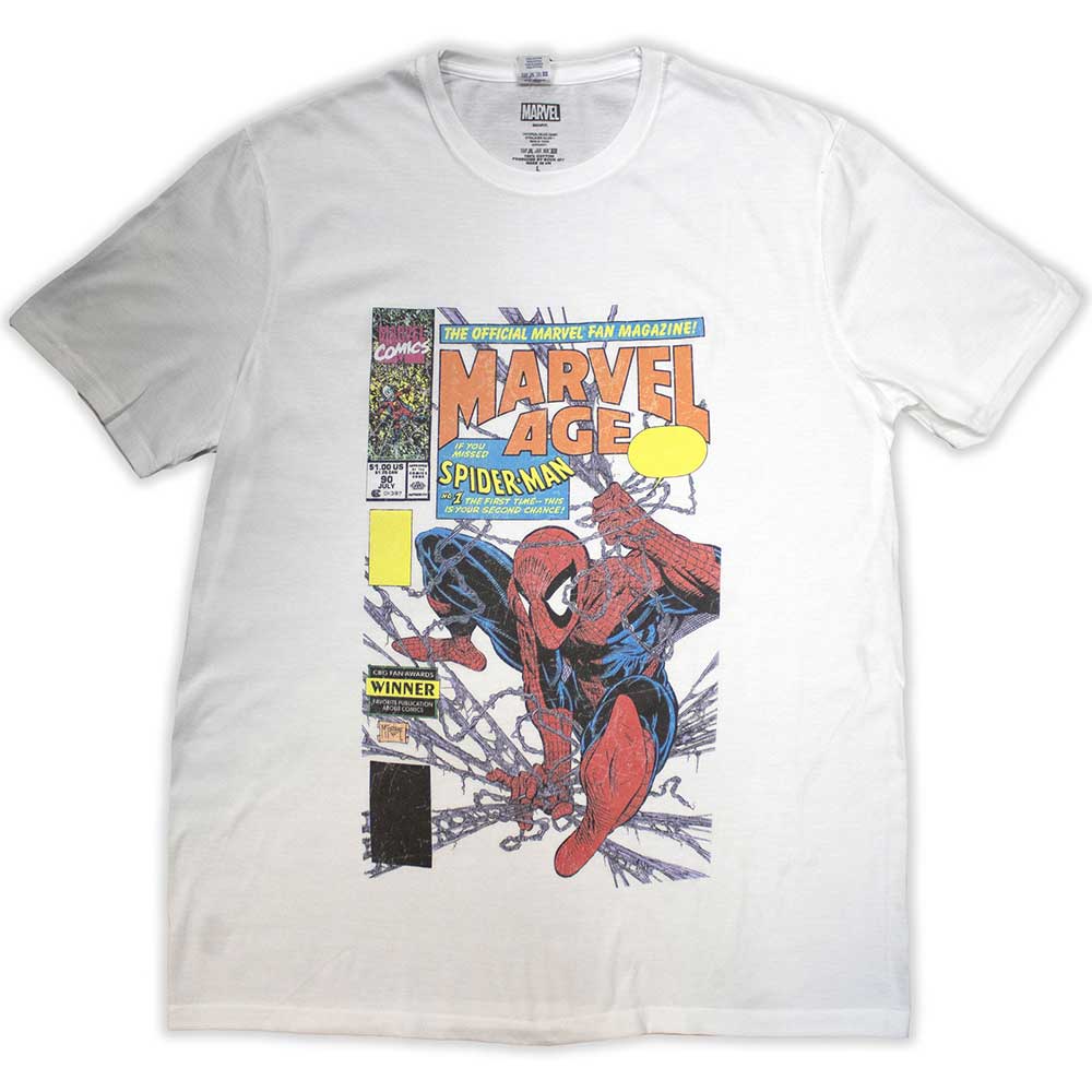 Marvel Comics Spider-Man Marvel Age Comic Cover Vintage White
