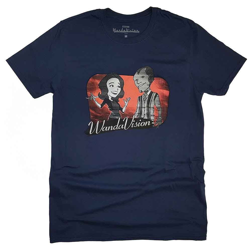 Marvel Comics WandaVision Red Logo Cartoon Blue