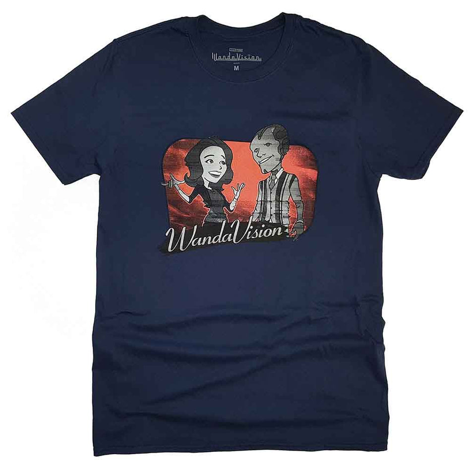 Marvel Comics WandaVision Red Logo Cartoon Blue
