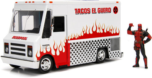 Marvel Deadpool & Taco Truck Die-Cast Car Marvel Deadpool - 1:24 Taco Truck Die-Cast Car & Deadpool Figure - CD Album
