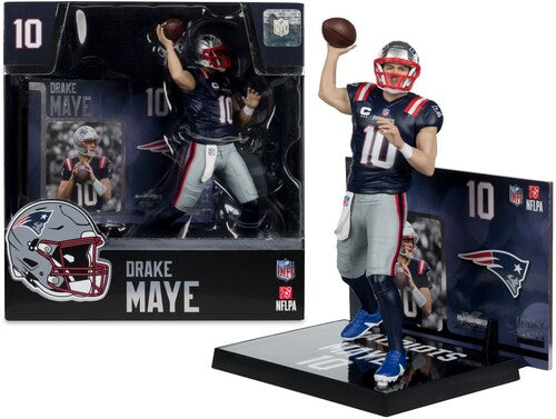 McFarlane NFL Posed Fig Drake Maye (Patriots) McFarlane NFL Posed Figures - Drake Maye (New England Patriots) - Collectible