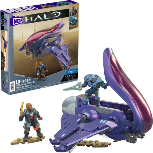 Mega Bloks Halo MEGA BLOKS HALO Renegade Banshee Vehicle, 205 Piece Buiding Toy Set with 2 Micro Action Figures - Building Toy