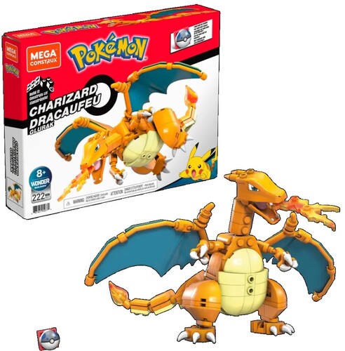 Mega Bloks Pokemon MEGA BLOKS Pokemon: Charizard, 222 Piece Building Toy Set - CD Album