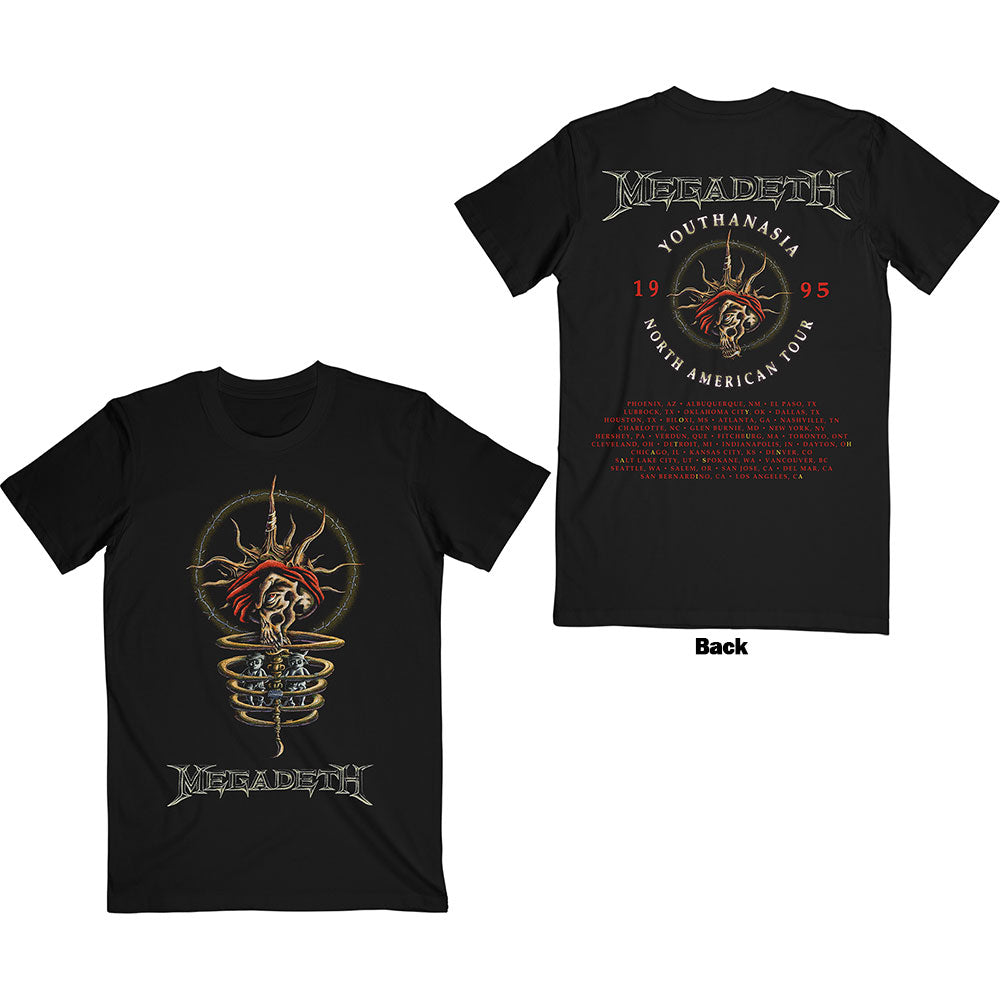 Megadeth Youthanasia 1995 North American Tour Black