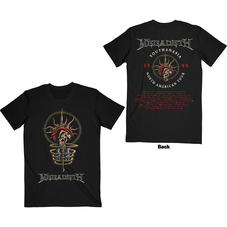 Megadeth Youthanasia 1995 North American Tour Black