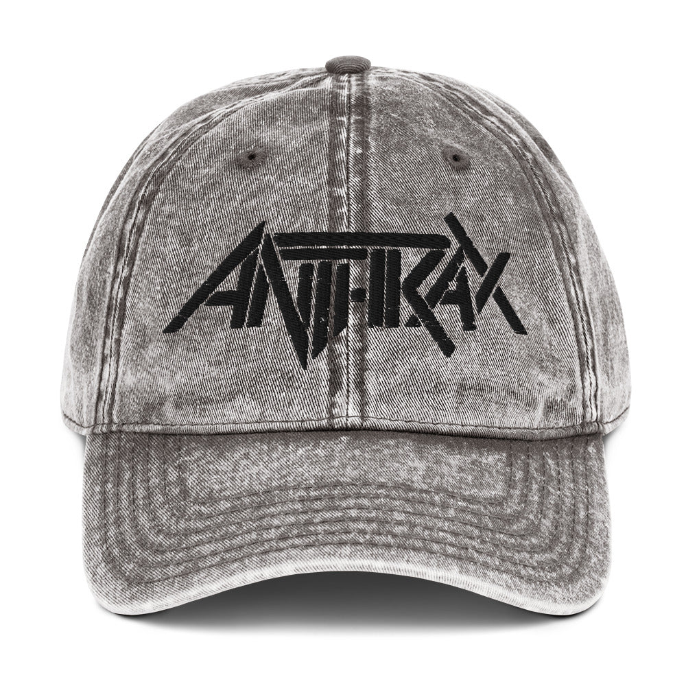 Merch Moment Anthrax - Vintage Cotton Twill HD Embroidered Cap
