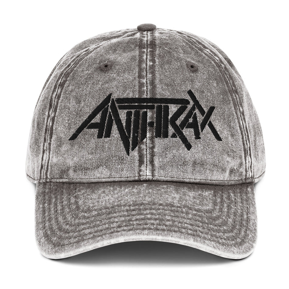 Merch Moment Anthrax - Vintage Cotton Twill HD Embroidered Cap
