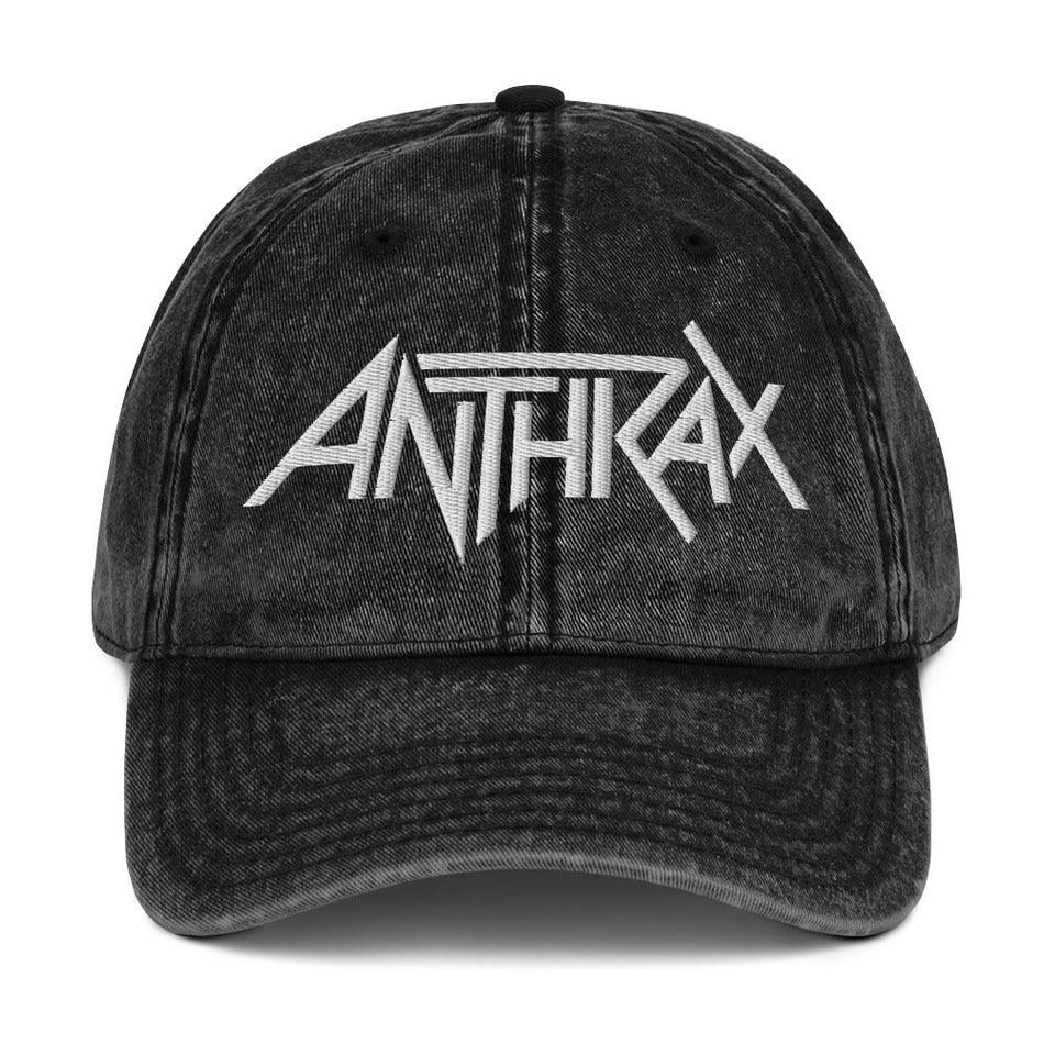 Merch Moment Anthrax - Vintage Cotton Twill HD Embroidered Cap