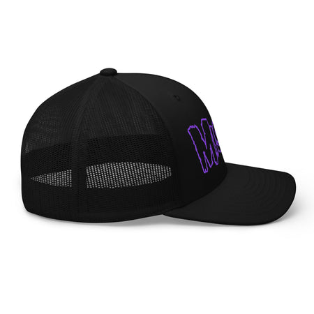 Merch Moment Misfits - Purple Drip Logo Trucker HD Embroidered Hat