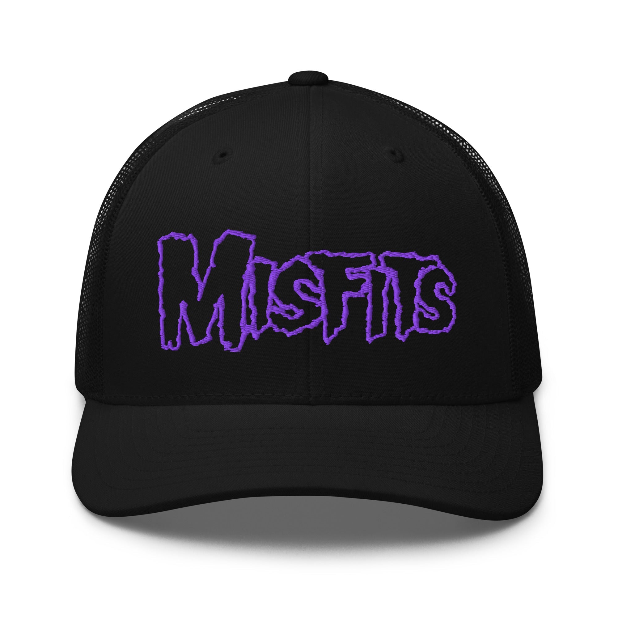 Merch Moment Misfits - Purple Drip Logo Trucker HD Embroidered Hat