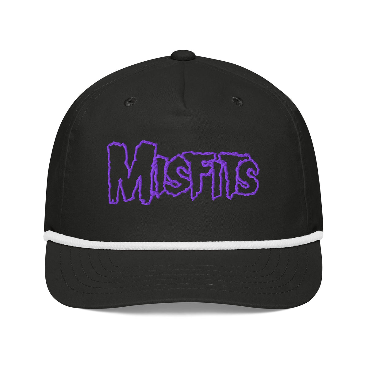 Merch Moment Misfits - Purple Logo Roped Snapback HD Embroidered Hat
