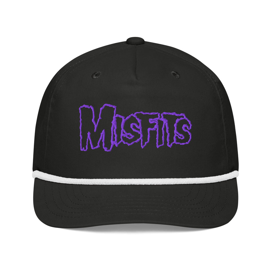 Merch Moment Misfits - Purple Logo Roped Snapback HD Embroidered Hat