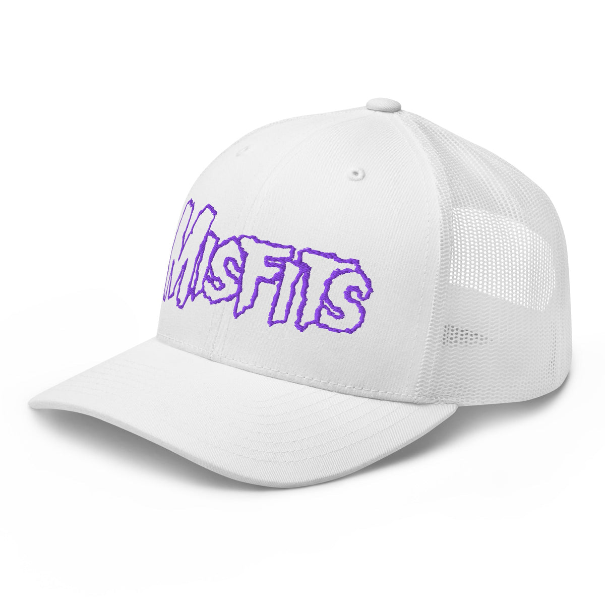 Merch Moment Misfits - Purple on White Trucker HD Embroidered Hat