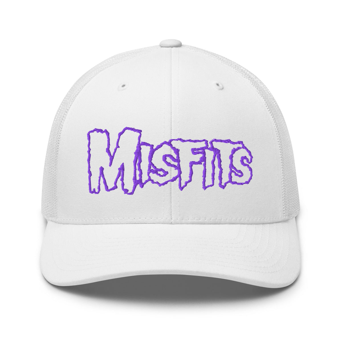 Merch Moment Misfits - Purple on White Trucker HD Embroidered Hat